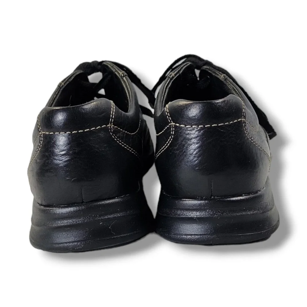 Clarks Wave 82648 Lace Up‎ Black Leather Walking Sneaker Men's 7.5